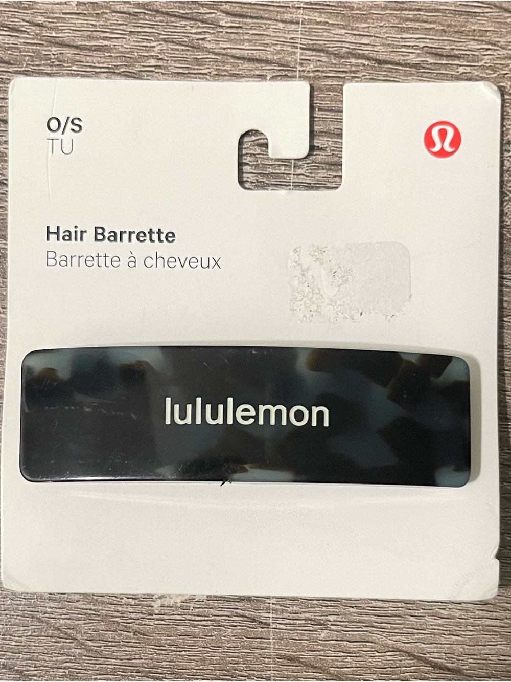 lululemon athletica Black Tortoise Logo Hair Barrette